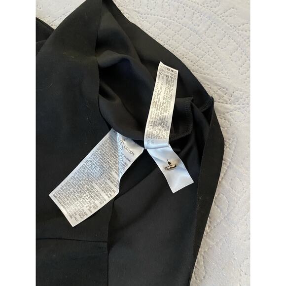 NWT Zara Sz S Faux Suede Black Shift Dress Short Slv Gold Buttons - Picture 10 of 12